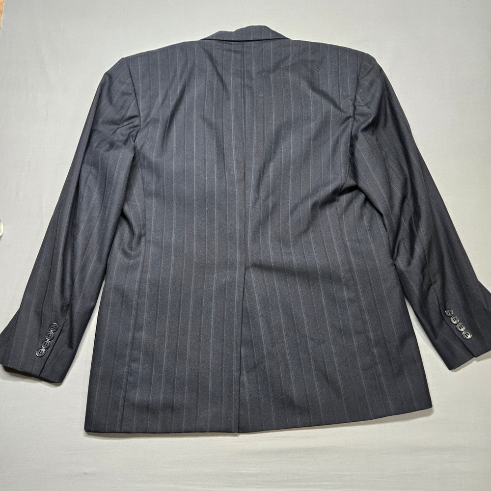 Vintage Cricketeer Blazer 42R Navy Blue Pinstripe Two Button Sport Coat - Picture 6 of 12